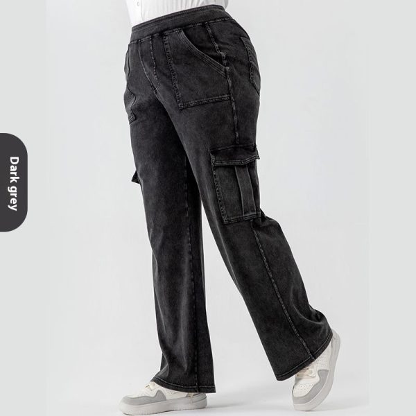 High Waist Stretch Double Pocket Sports Casual Pants - Image 6