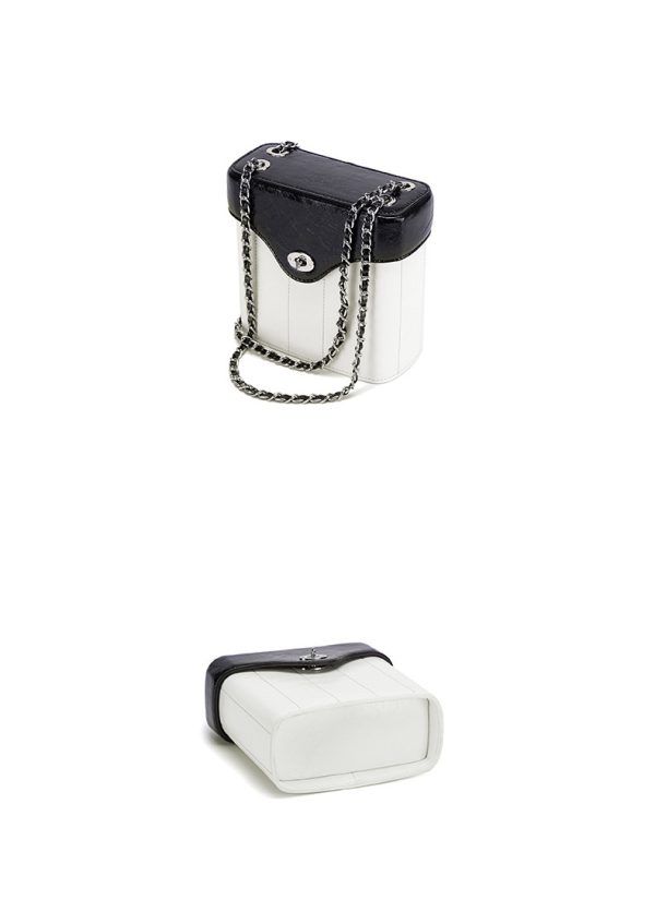 Chain Genuine Leather Bag Women's Crossbody Small Square Bag - Image 9