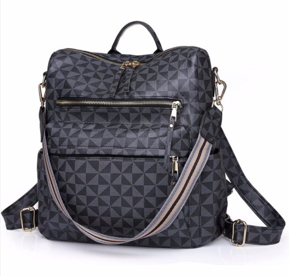 Leather Travel Fashion Convertible Large Women's University Shoulder Bag - Image 3
