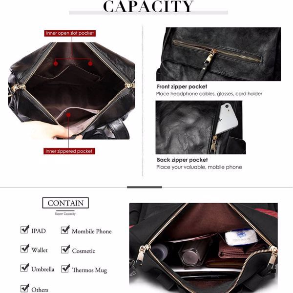 PU Leather Backpack - No Delivery On Weekends - Prohibited Sales Platforms - Temu, Walmart - Image 6