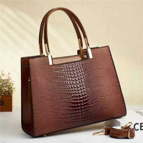 Women's Fashion Crocodile Pattern Shoulder Crossbody Handbag - Image 4