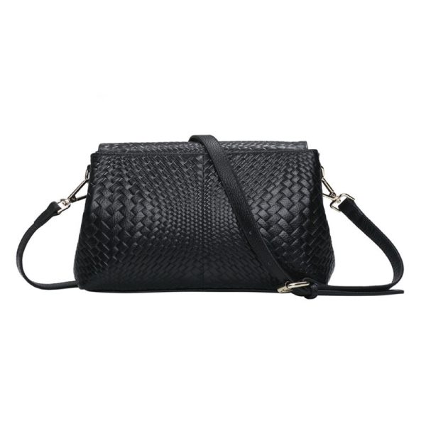 Genuine Leather Women's Woven Bag Crossbody Small Bag Women's Shoulder Messenger Bag - Image 3