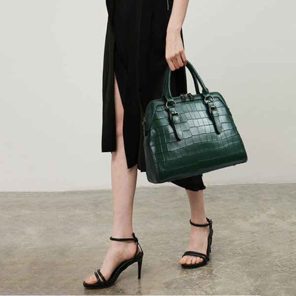 Genuine Leather Handbag Women's Fashion Cattle Leather Bag - Image 2