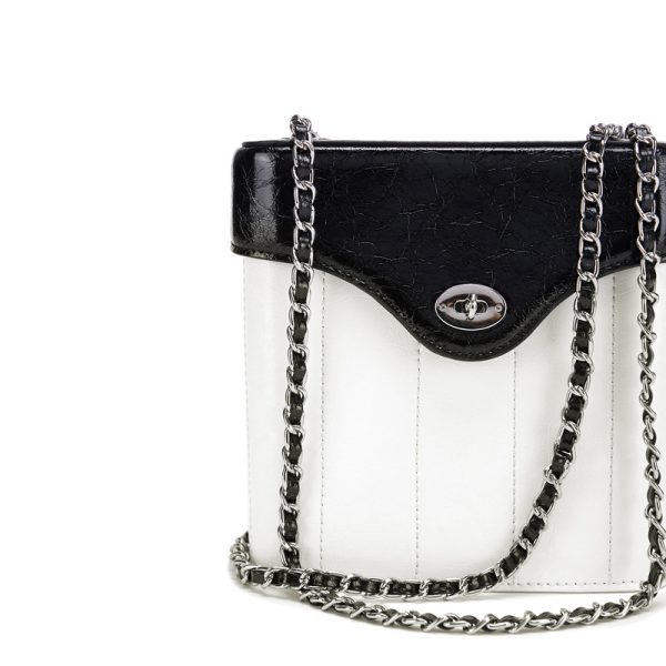 Chain Genuine Leather Bag Women's Crossbody Small Square Bag - Image 8