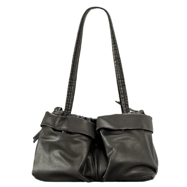 Versatile Large Capacity Soft Leather Multi-pocket Shoulder Bag For Women - Image 4