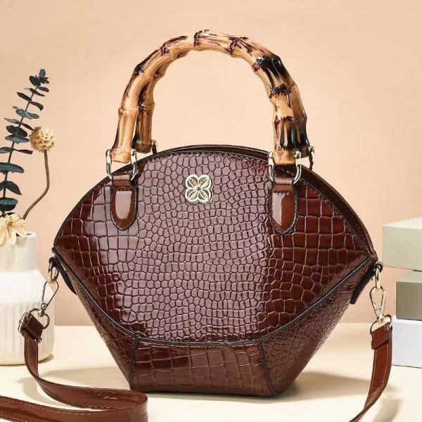 Retro Bamboo Handbag Shoulder Bag Crossbody - Image 5