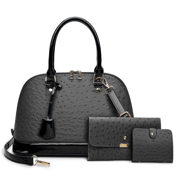 Fashion Ostrich Pattern Three Piece Cover Mother Bag - Image 5