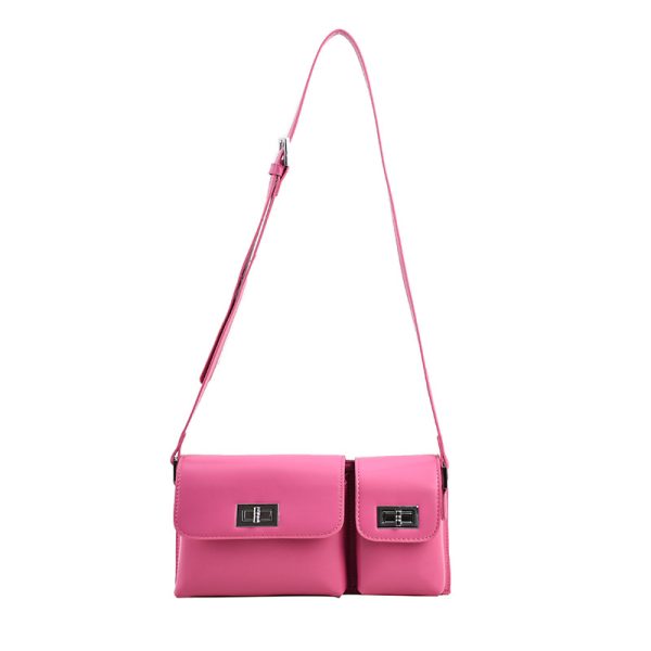 Women's Fashion Double Pocket Underarm Retro Shoulder Messenger Bag - Image 6