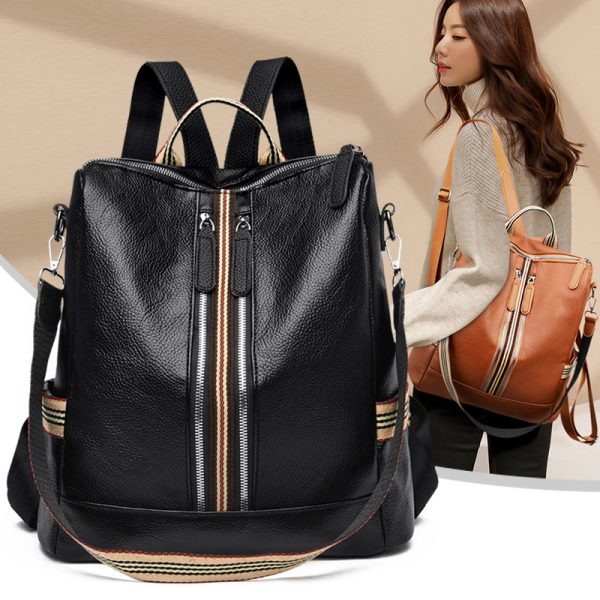 Fashionable PU Student Backpack Single Shoulder Portable - Image 5