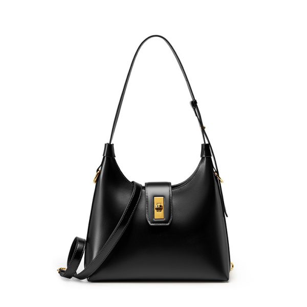Shoulder Bag Genuine Leather Retro French Stick Female - Image 3