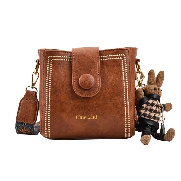 New Fashion Retro High Texture Shoulder Messenger Bag - Image 5