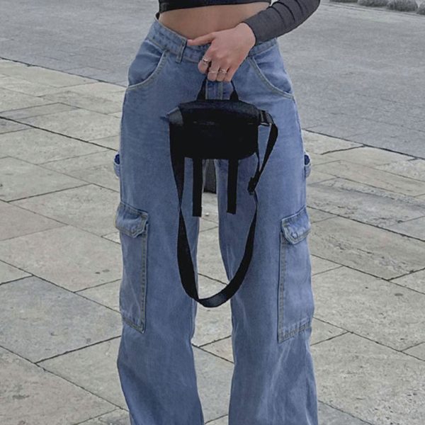 Women's Fashion Personality All-matching Straight Jeans - Image 4