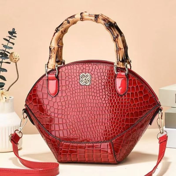 Retro Bamboo Handbag Shoulder Bag Crossbody - Image 2