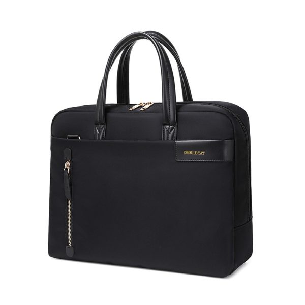 Business Women's Retro Briefcase Nylon Laptop Bag - Image 2