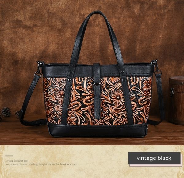 First Layer Cowhide Skeleton-skin Hand Carved Bag - Image 10