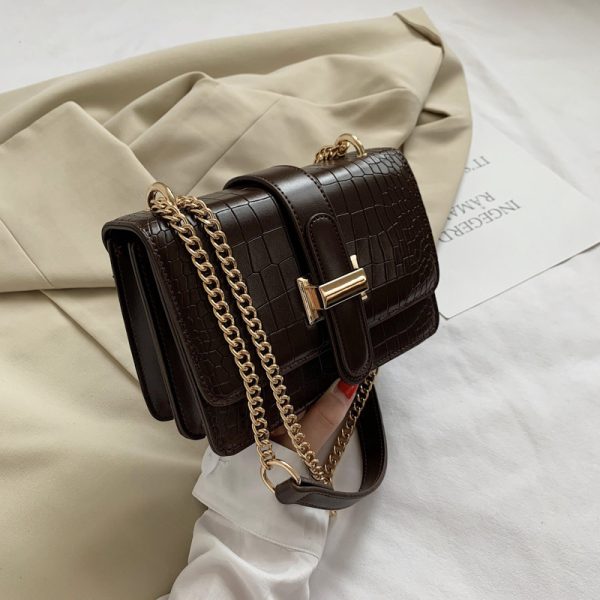 All-matching Ins Fashion Women's Bag Textured Shoulder Small Square Bag - Image 9