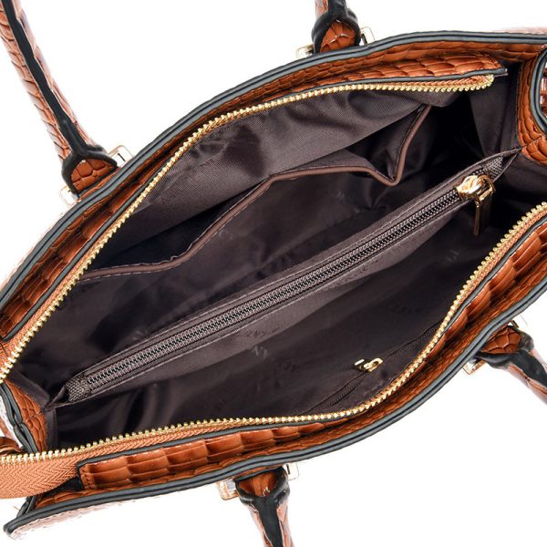 Women's Fashion Retro Crocodile Pattern All-match Shoulder Messenger Bag - Image 4