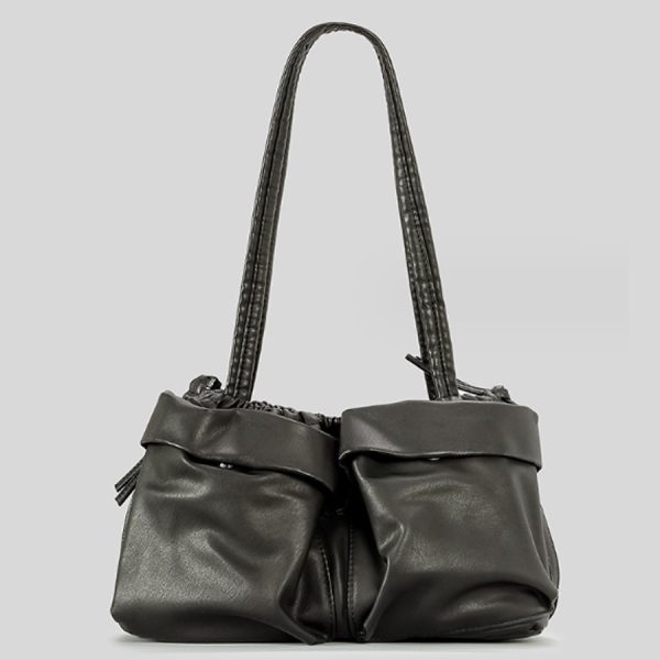 Versatile Large Capacity Soft Leather Multi-pocket Shoulder Bag For Women - Image 6