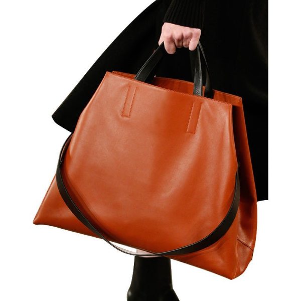 Fashionable Leather Handbag Shoulder Bag - Image 3