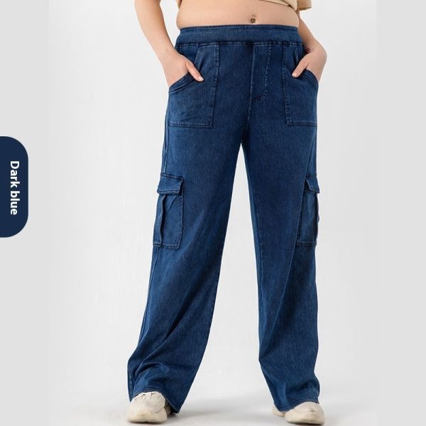 High Waist Stretch Double Pocket Sports Casual Pants - Image 7