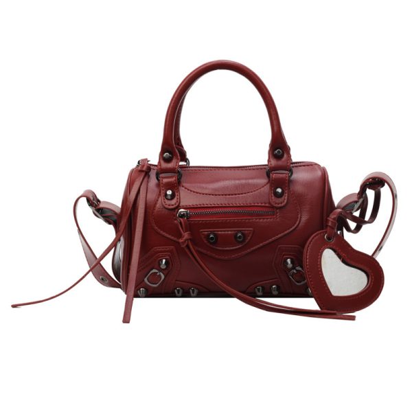 Portable Tassel Rivet Shoulder Crossbody Underarm Pillow Bag - Image 7