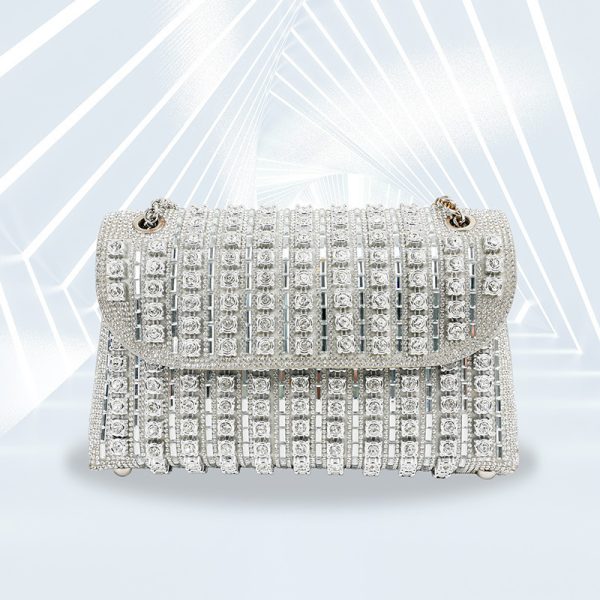Diamond Clutch Personalized Hand Bag Square Women's Handbag - Image 4