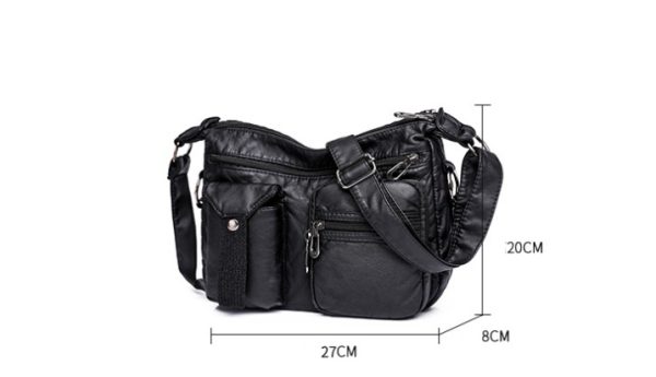 Women's Stylish And Versatile Large Capacity Washed Shoulder Messenger Bag - Image 9