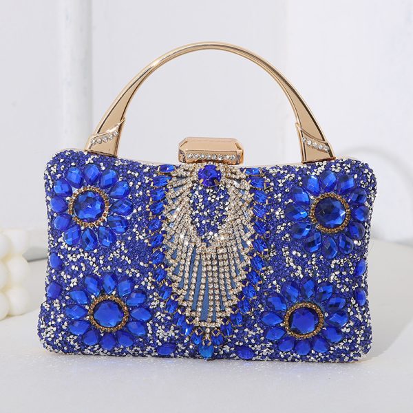 New Metal Handheld Handmade Diamond Inlaid Dinner Bag - Image 4