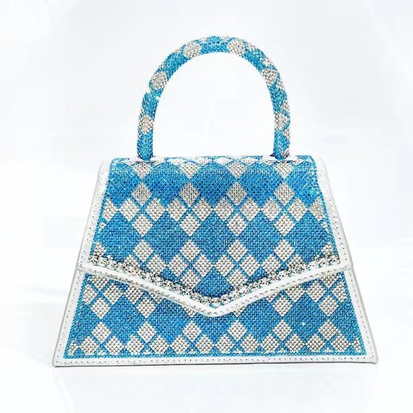 Colorful Rhinestones New Handheld Small Square Bag Crossbody - Image 10