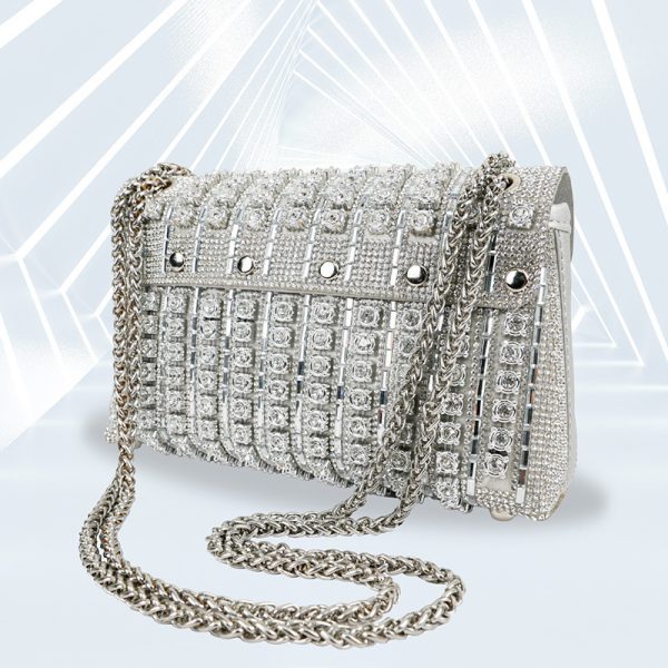 Diamond Clutch Personalized Hand Bag Square Women's Handbag - Image 2