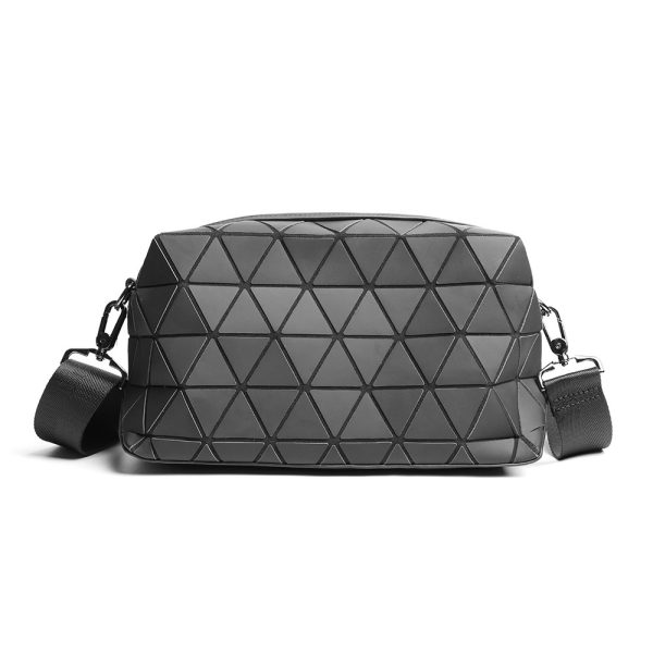 Fashion Men's And Women's Shoulder Bag Crossbody Geometric Diamond Pattern Bag - Image 5