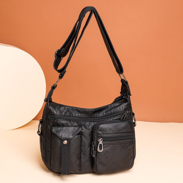 Women's Stylish And Versatile Large Capacity Washed Shoulder Messenger Bag - Image 3