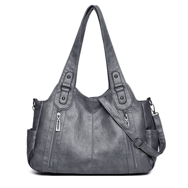 European And American Vintage Casual All-matching PU Handbag - Image 8