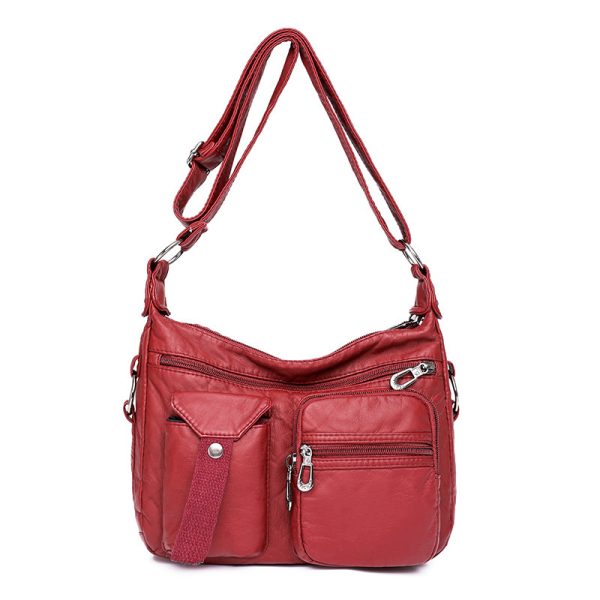 Women's Stylish And Versatile Large Capacity Washed Shoulder Messenger Bag - Image 2