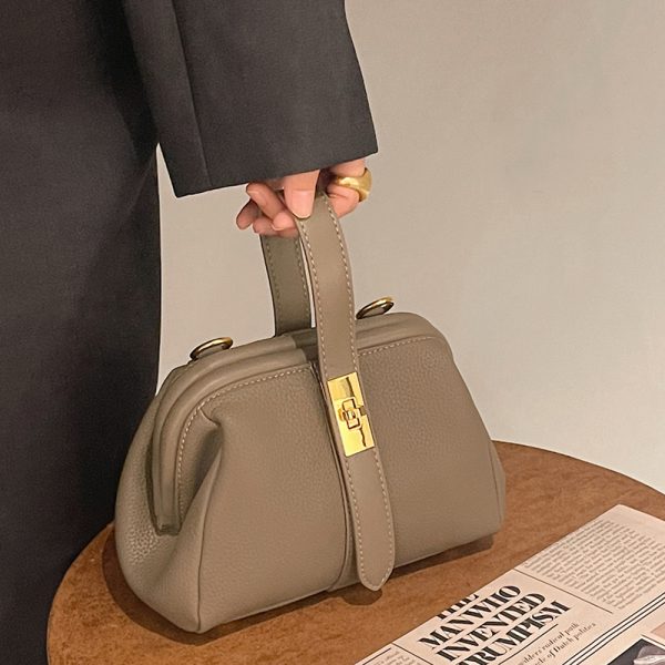 Genuine Leather Carrying Crossbody Bag - Image 3