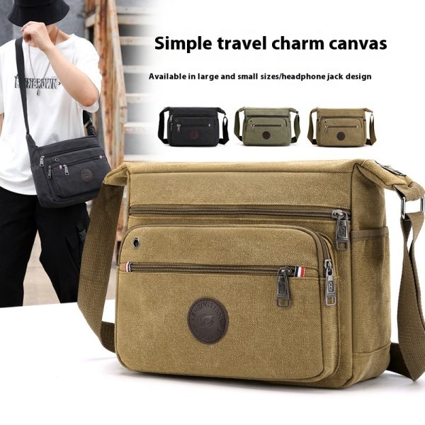 New Canvas Men's Shoulder Messenger Bag - Image 2