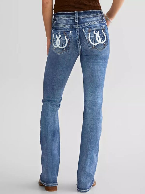 Women's Jeans Fashion Slim Embroidery - Image 5