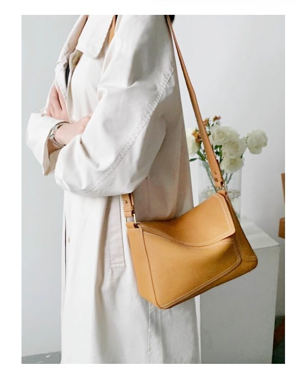 First Layer Cowhide Underarm Bag Leather Shoulder Messenger Bag - Image 8