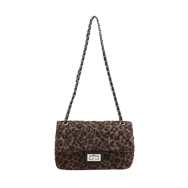 New Leopard Print Shoulder Crossbody Small Square Bag - Image 6