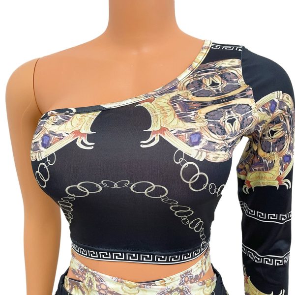 Irregular Single Sleeve Skirt Outfit Women - Image 5