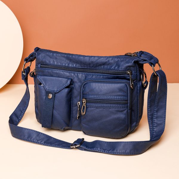 Women's Stylish And Versatile Large Capacity Washed Shoulder Messenger Bag - Image 7
