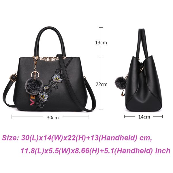 Handbags Fashionable Women's Handbags For Ladies Flower Pattern Crossbody Bags Splicing Color Shoulder Bags - Image 7