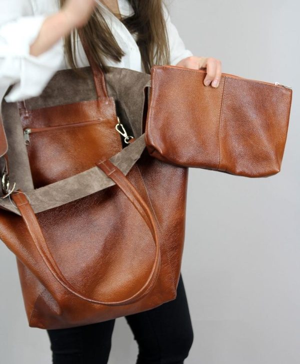 Soft Leather Large Capacity Single Shoulder Handbag - Image 2