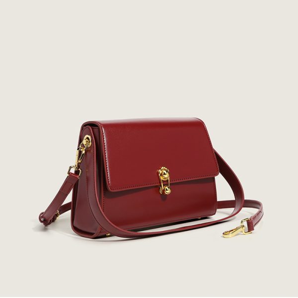 All-match Small Solid Color Square Portable Shoulder Messenger Bag - Image 3