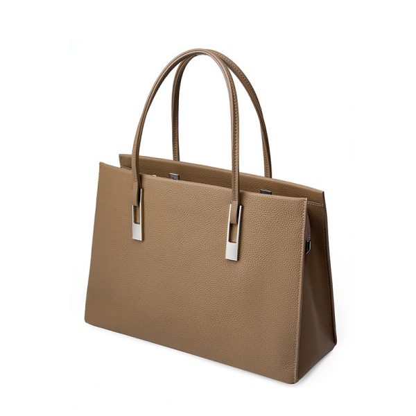 Large Capacity Top Layer Cowhide Tote - Image 6