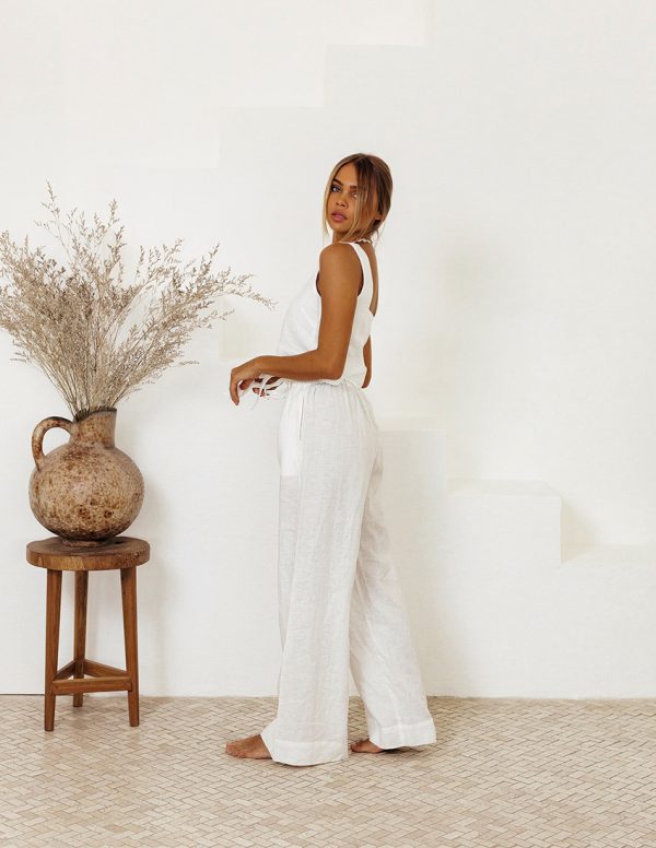 Cotton And Linen Wholesale Vest Sleeveless Trousers Loose Outfit Fashion Suit - Image 5