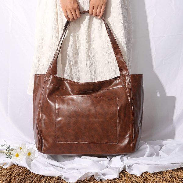 Women's Big Bag Strap Soft Leather Portable Shoulder - Image 10