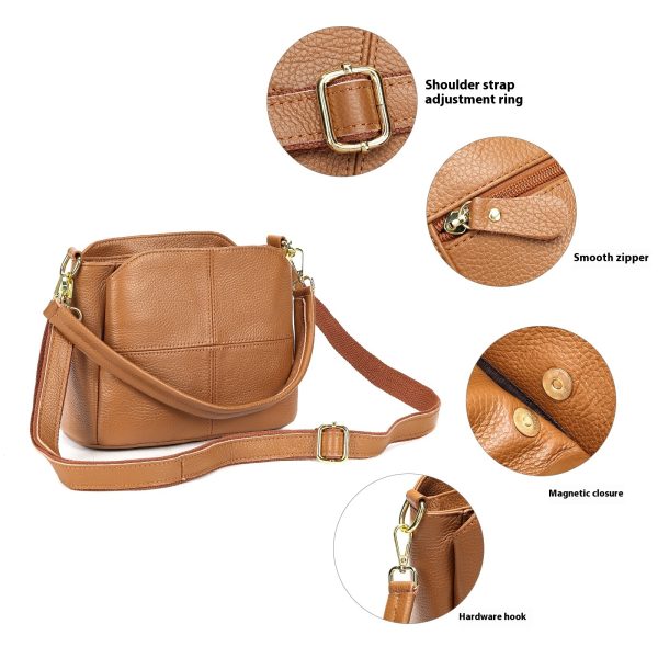 Genuine Leather Ladies Bag Casual Shoulder Messenger Bag - Image 2