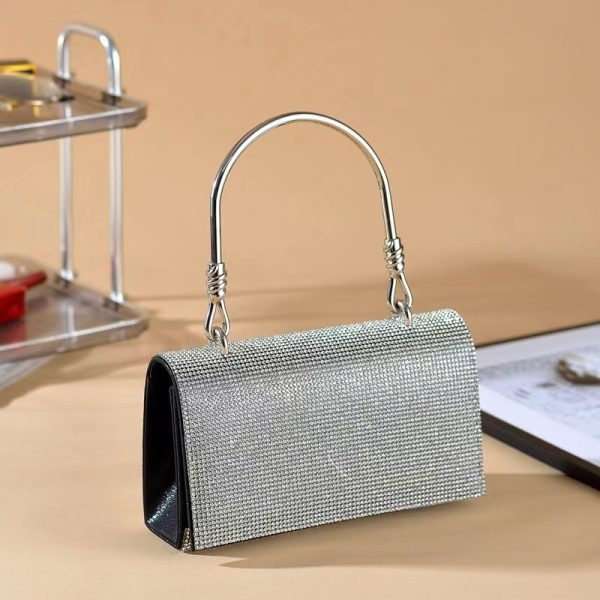 Shining 3A Full Diamond Handbag Women Luxury Party Evening Bag Crossbody Shoulder Bag Ladies - Image 2