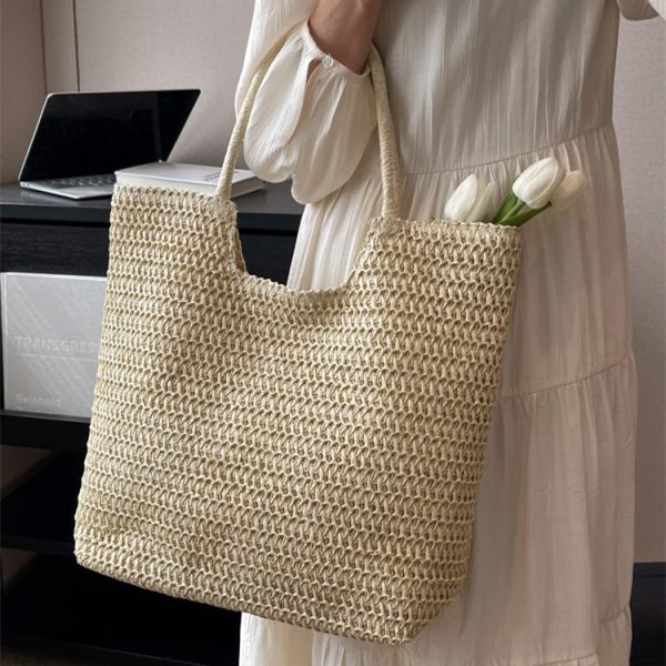 Women's Fashion Large Capacity Straw Bag - Image 7